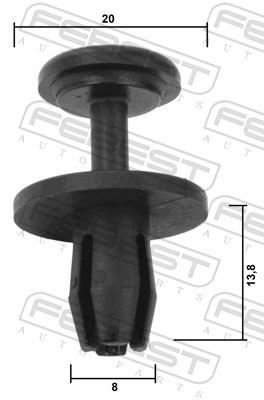 Clip, enjoliveur FEBEST ref. 88570-214