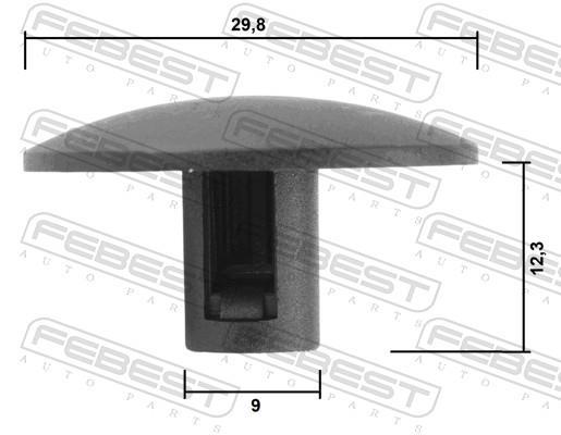 Clip, enjoliveur FEBEST ref. 88570-220