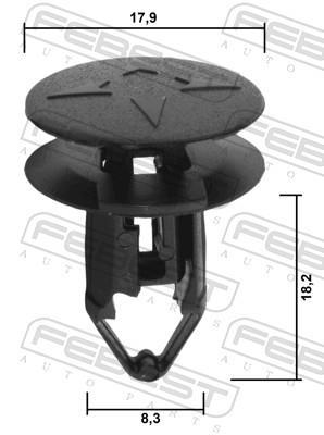 Clip, enjoliveur FEBEST ref. 88570-221