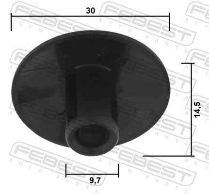Clip, enjoliveur FEBEST ref. 88570-222