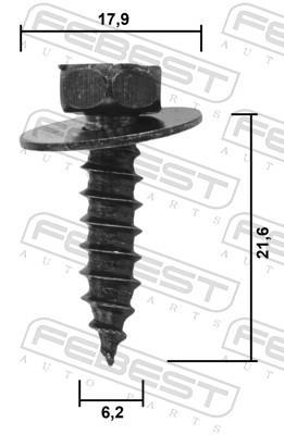Tornillo aislamiento acústico (Tornillo) FEBEST ref. 88570-223