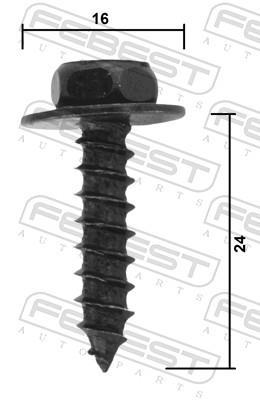 Tornillo aislamiento acústico (Tornillo) FEBEST ref. 88570-225