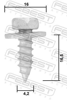 Tornillo aislamiento acústico (Tornillo) FEBEST ref. 88570-226