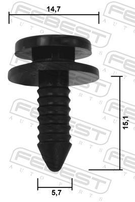 Clip, enjoliveur FEBEST ref. 88570-227