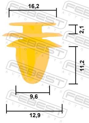 Clip, enjoliveur FEBEST ref. 88570-229