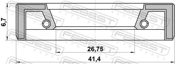 Kit de réparation, crémaillère de direction FEBEST 95FAY-28410707X