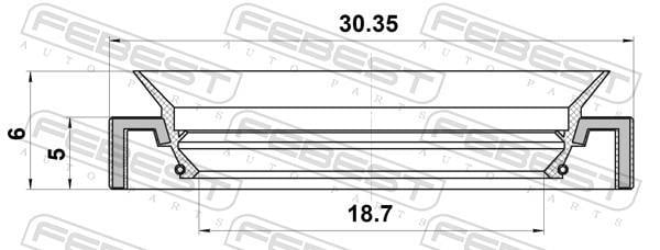 Kit de réparation, crémaillère de direction FEBEST 95GAY-20300506X