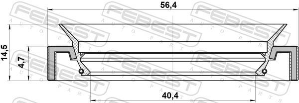 Bague d'étanchéité, arbre de transmission FEBEST 95HAY-42560514X