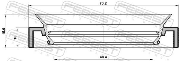 Retén, eje transmisión FEBEST ref. 95HAY-50701016R