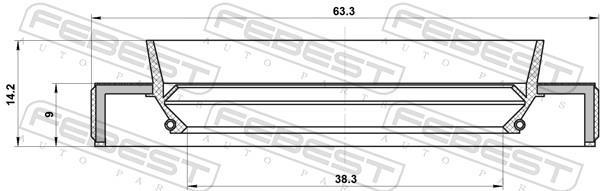 Retén, eje transmisión FEBEST ref. 95HBY-40630914L