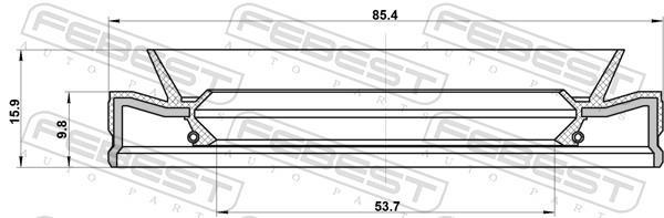 Retén, eje transmisión FEBEST ref. 95HES-55851016L