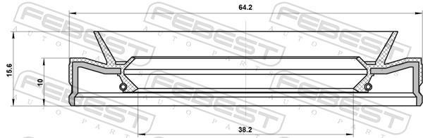 Retén, eje transmisión FEBEST ref. 95HFS-40641016X