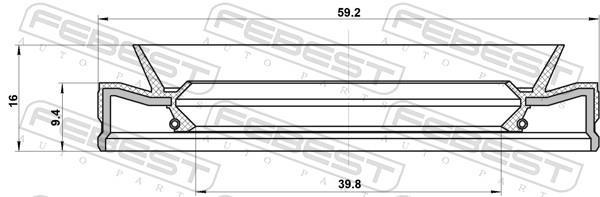 Retén, eje transmisión FEBEST ref. 95HFS-41590916R