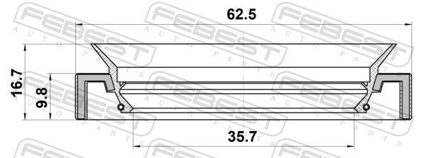 Retén, eje transmisión FEBEST ref. 95JAS-37621017R