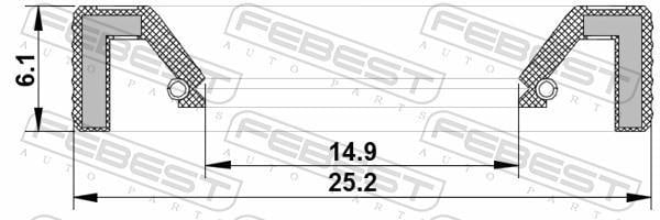 Junta, caja de cambios FEBEST ref. 95KAY-16250609X