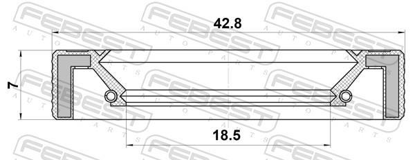 Kit de réparation, crémaillère de direction FEBEST 95LAY-20420707X