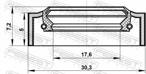 Kit de réparation, crémaillère de direction FEBEST 95NAY-19300507X