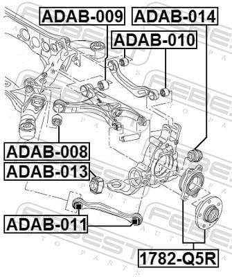 Suspensão, braço oscilante FEBEST ref. ADAB-009