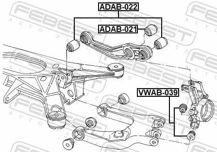 Silent bloc de suspension FEBEST ref. ADAB-021