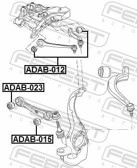 Silent bloc de suspension FEBEST ref. ADAB-023