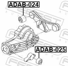 Cojinetes, diferencial FEBEST ref. ADAB-025