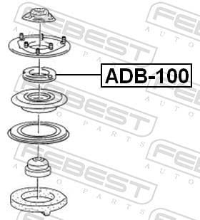 Rolamento copo de suspensão FEBEST ADB-100