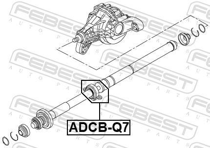 Rolamento do veio de transmissão FEBEST ref. ADCB-Q7