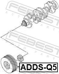 Poulie damper (Poulie de vilebrequin) FEBEST ref. ADDS-Q5