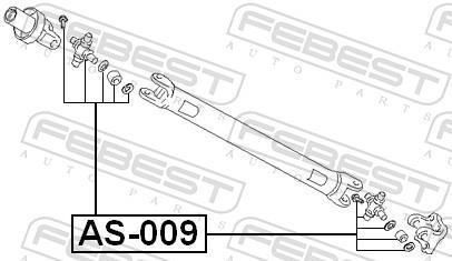 Articulación, árbol longitudinal FEBEST ref. AS-009