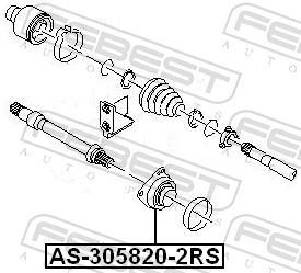 Cojinete, palier FEBEST ref. AS-305820-2RS