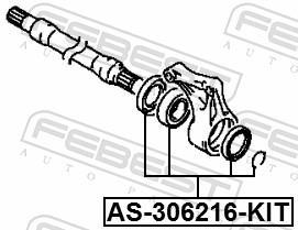 Cojinete, palier FEBEST ref. AS-306216-KIT