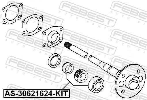 Cojinete, palier FEBEST ref. AS-30621624-KIT