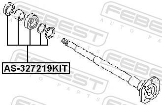Palier, arbre moteur FEBEST ref. AS-327219KIT