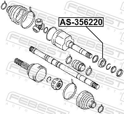 Palier, arbre moteur FEBEST ref. AS-356220