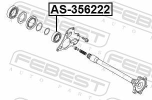 Cojinete, palier FEBEST ref. AS-356222