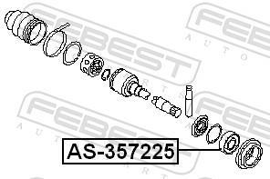 Palier, arbre moteur FEBEST ref. AS-357225