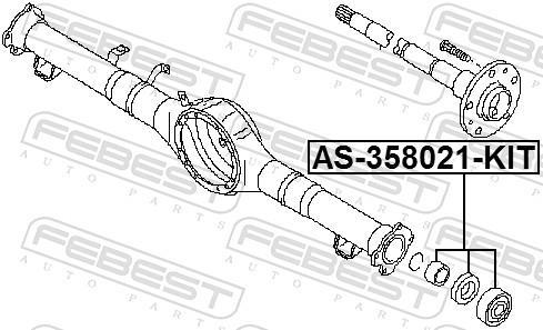 Palier, arbre moteur FEBEST AS-358021-KIT