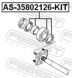 Cojinete, palier FEBEST ref. AS-35802126-KIT