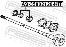 Cojinete, palier FEBEST ref. AS-35802128-KIT