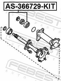 Palier, arbre moteur FEBEST ref. AS-366729-KIT