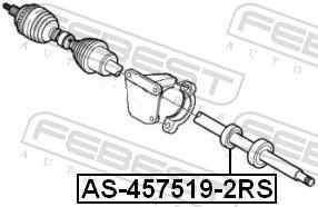 Palier, arbre moteur FEBEST ref. AS-457519-2RS