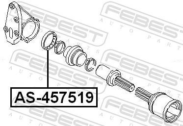 Palier, arbre moteur FEBEST ref. AS-457519