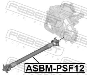 Arbre de transmission, entraînement essieux FEBEST ASBM-PSF12
