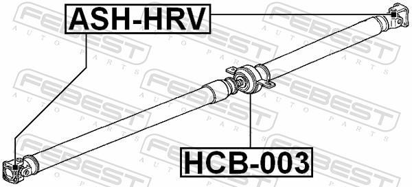 Articulação, veio longitudinal FEBEST ref. ASH-HRV