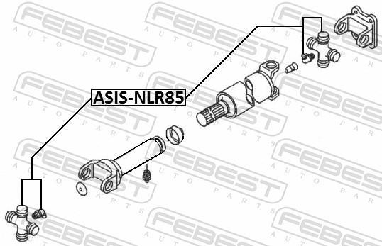 Joint, arbre longitudinal FEBEST ASIS-NLR85