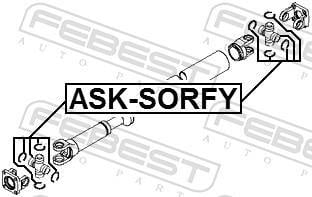 Joint, arbre longitudinal FEBEST ASK-SORFY