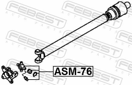 Articulación, árbol longitudinal FEBEST ref. ASM-76