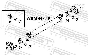 Articulación, árbol longitudinal FEBEST ref. ASM-H77F
