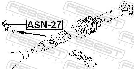 Articulação, veio longitudinal FEBEST ref. ASN-27