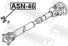 Articulação, veio longitudinal FEBEST ref. ASN-46